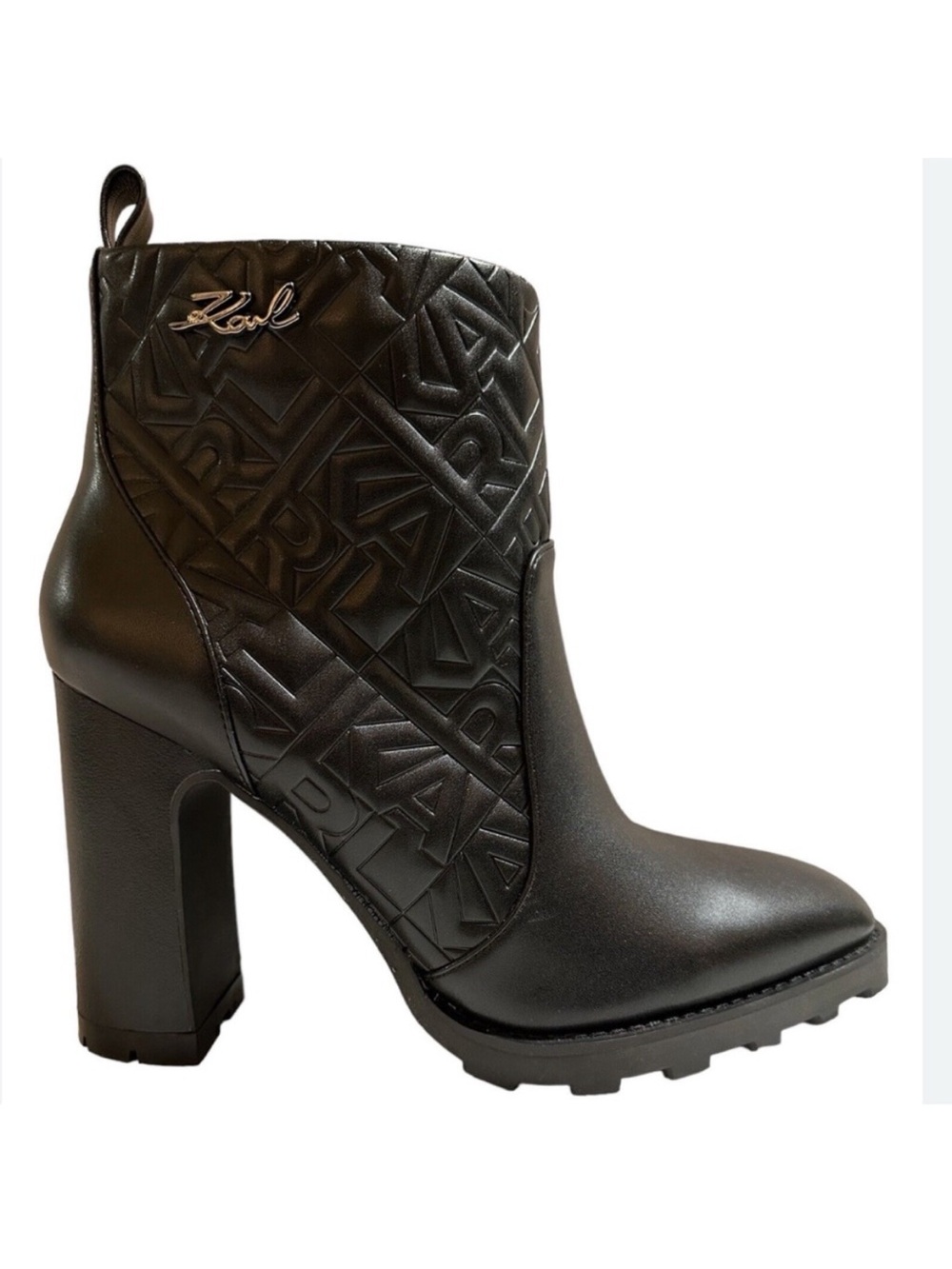 Karl Lagerfeld Paris Womens
Petria Black Vegan Leather
Ankle Boots Size 8M